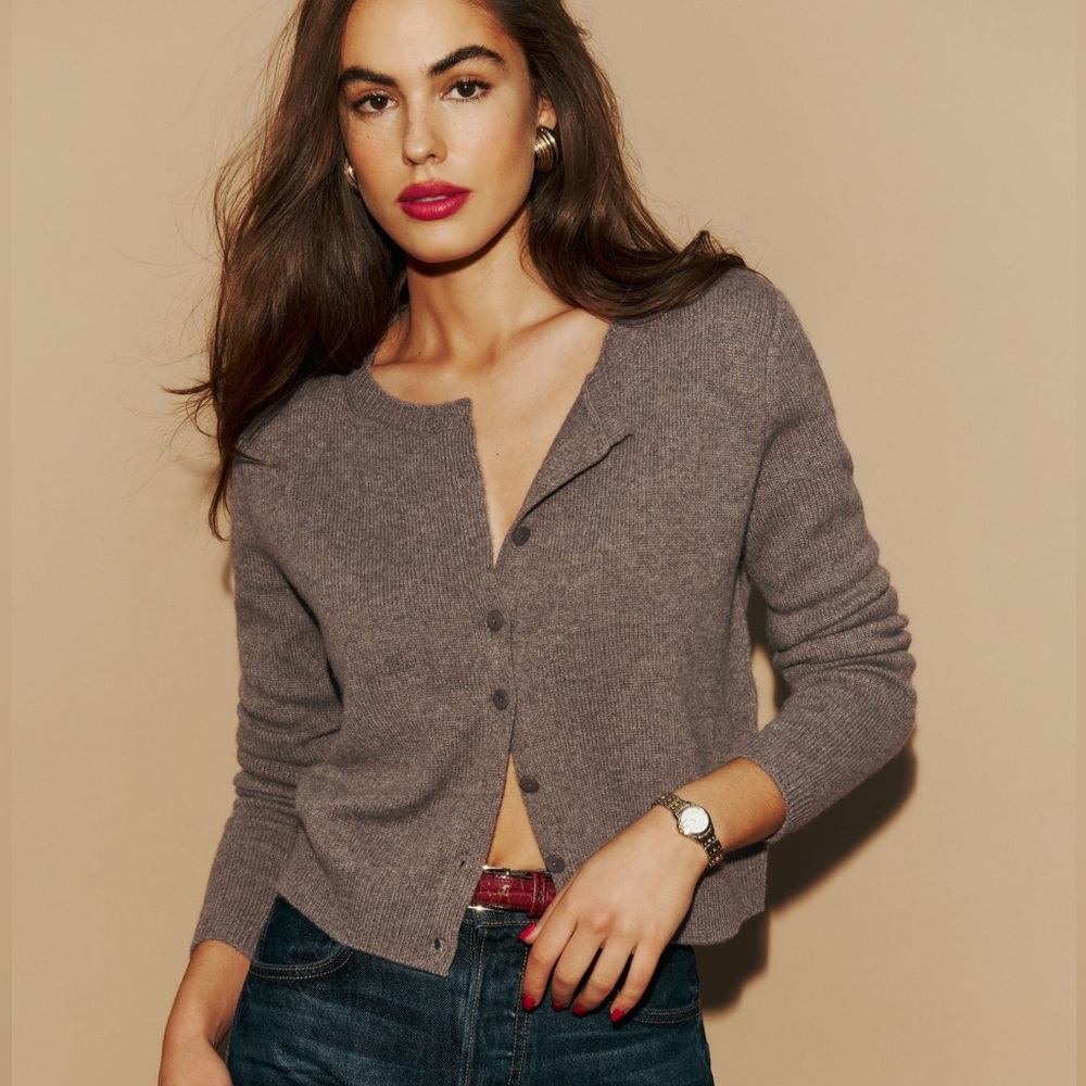 Reformation Clara Cashmere Crew Cardigan